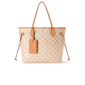 Louis Vuitton Neverfull MM Tote Bag 12.2in/ 31cm Monogram Origine Lin Gold Hardware For Women M27521