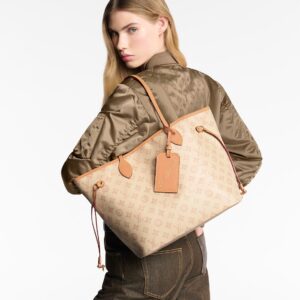 Alternative view of Louis Vuitton Neverfull MM Tote Bag 12.2in/ 31cm Monogram Origine Lin Gold Hardware For Women M27521