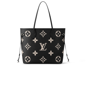 Louis Vuitton Neverfull MM Tote Bag Monogram Empreinte Black/Beige For Women 31cm/12.2in M58907
