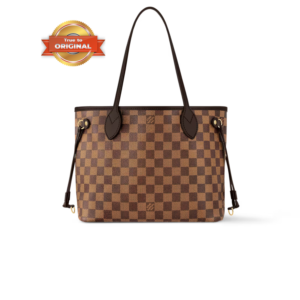 Louis Vuitton Neverfull PM Tote Bag 11.4in/ 29cm Red Damier Ebene Gold Hardware For Women N40600