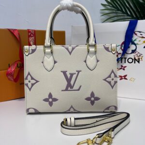 Alternative view of Louis Vuitton Onthego PM Tote Bag 9.8in/ 25cm Grey/Beige Gold Hardware For Women M45654