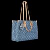 Louis Vuitton OnTheGo MM Tote Bag 13.8in/ 35cm Denim Blue Gold Hardwar For Women M46871 - Image 5