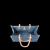 Louis Vuitton OnTheGo MM Tote Bag 13.8in/ 35cm Denim Blue Gold Hardwar For Women M46871 - Image 4