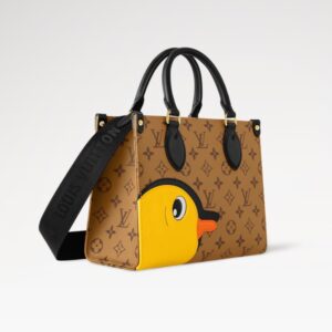 Alternative view of Louis Vuitton OnTheGo PM Tote Bag 9.8in/ 25cm Monogram Reverse Brown Gold Hardware For Women M47199