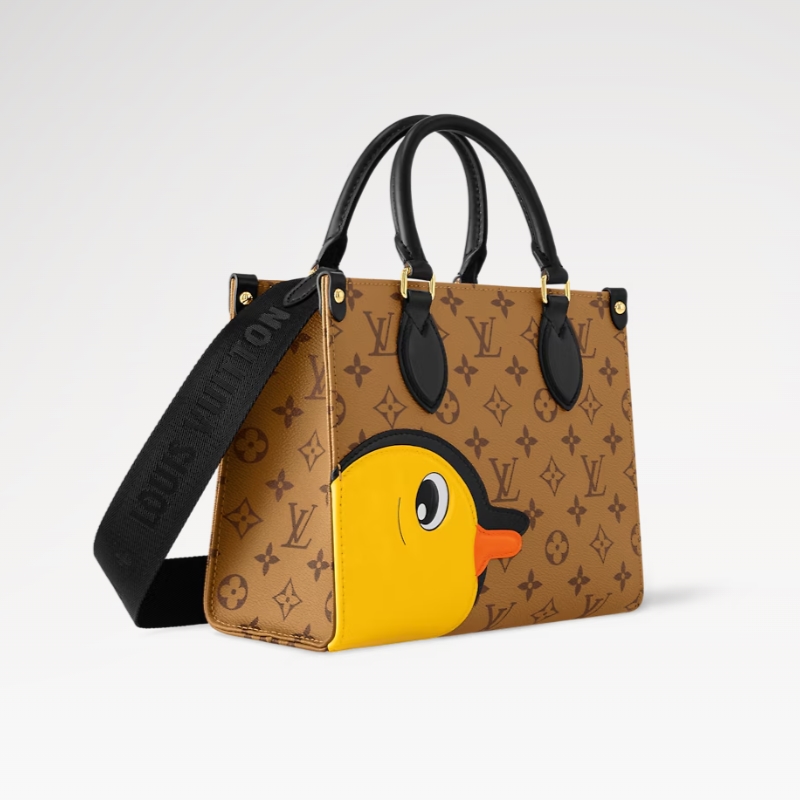 Louis Vuitton OnTheGo PM Tote Bag 9.8in/ 25cm Monogram Reverse Brown Gold Hardware For Women M47199 - Image 2