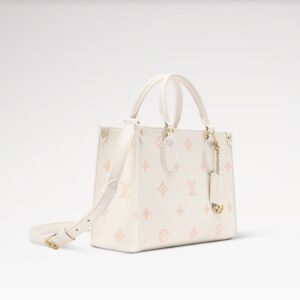 Alternative view of Louis Vuitton OnTheGo PM Tote Bag 9.8in/ 25cm Milky White/ Peach Gold Hardware For Women M28313