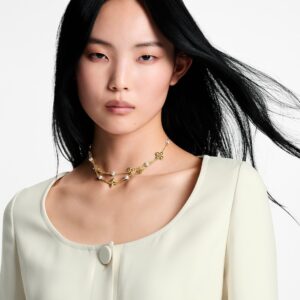 Alternative view of Louis Vuitton Pearl Constellations Necklace Gold Hardware For Women M03508