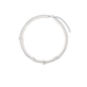 Louis Vuitton Pearls Fusion Necklace Silver-Toned For Men M01781