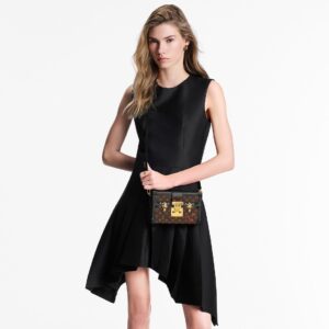 Alternative view of Louis Vuitton Petite Malle Crossbody Bag 7.9in/ 20cm Monogram Black Gold Hardware For Women M45943