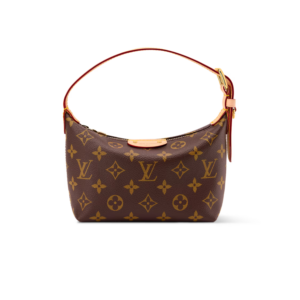 Louis Vuitton Pochette Hills Shoulder Bag 7.3in/ 18.5cm Brown Monogram Canvas Gold Hardware For Women M27509