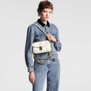 Alternative view of Louis Vuitton Pochette Metis East West Shoulder Bag 8.5in/ 21.5cm Cream Gold Hardware For Women M23940