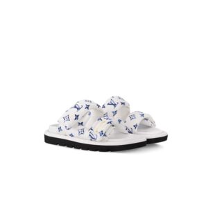 Louis Vuitton Pool Pillow Comfort Mule Blue For Women 1AHMKL