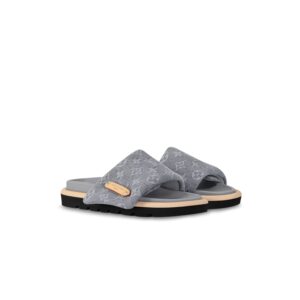 Louis Vuitton Pool Pillow Flat Comfort Mule Grey For Women 1AGUZX