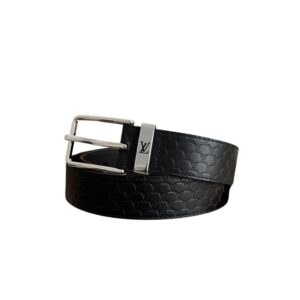 Louis Vuitton Initiales 35 mm Reversible Belt Black LV Blason Embossed