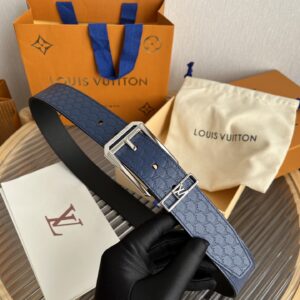 Alternative view of Louis Vuitton Reversible Blason 35mm Belt Navy Blue & Black