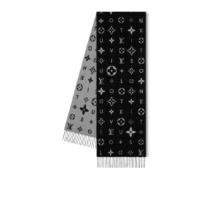Louis Vuitton Reykjavik 2.0 Scarf Black For Women 94.5in/240cm M97143