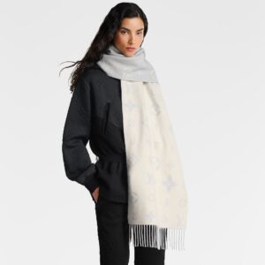 Alternative view of Louis Vuitton Reykjavik 2.0 Scarf Light Grey For Women 94.5in/240cm M97659