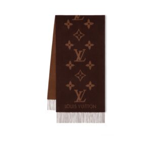 Louis Vuitton Reykjavik Scarf Dark Brown For Women 74.8in/190cm M78125