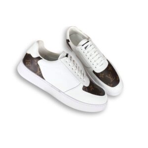 Louis Vuitton Rivoli Sneaker Brown And White For Men LV