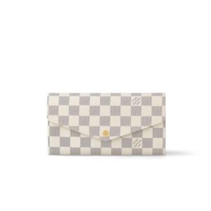Louis Vuitton Sarah Wallet Damier Azur Canvas For Women 7.5in/19cm N63208