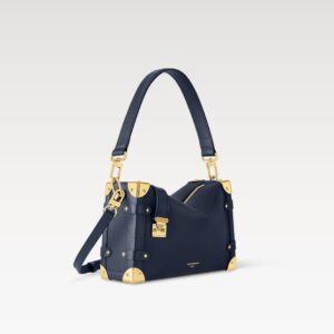 Alternative view of Louis Vuitton Side Trunk MM Shoulder Bag 9.3in/ 23.5cm Navy Gold Hardware For Women M15226
