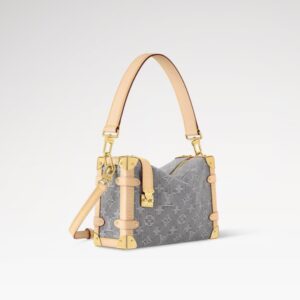 Alternative view of Louis Vuitton Side Trunk MM Shoulder Bag 9.3in/ 23.5cm Washed Gray Gold Hardware For Women M13285