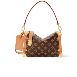 Louis Vuitton Side Trunk MM Shoulder Bag 9.3in/ 23.5cm Origine Ebene Gold Hardware For Women M27516