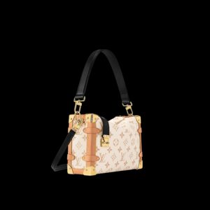 Alternative view of Louis Vuitton Side Trunk MM Shoulder Bag 9.3in/ 23.5cm Beige Gold Hardware For Women M46907
