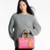 Louis Vuitton Speedy Bandouliere 25 Top Handle Bag 9.8in/ 25cm Monogram Origine Rose Ruban Gold Hardware For Women M27528 - Image 2