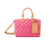 Louis Vuitton Speedy Bandouliere 25 Top Handle Bag 9.8in/ 25cm Monogram Origine Rose Ruban Gold Hardware For Women M27528
