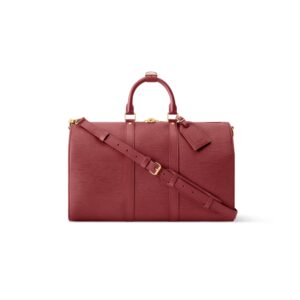 Louis Vuitton Keepall Bandouliere 45 Travel Bag 17.7in/ 45cm Bordeaux Gold Hardawre M15180