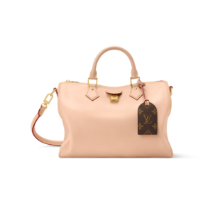 Louis Vuitton Speedy Soft 30 Top Handle Bag 11.8in/ 30cm Beige Gold Hardware For Women M27387