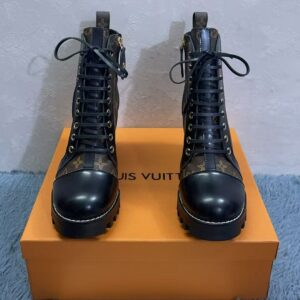 Alternative view of Louis Vuitton Star Trail Ankle Boots Patent Monogram Material Black For Women 1A2Y7P