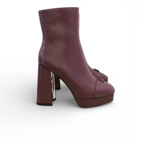 Louis Vuitton Swing Platform Ankle Boots Bordeaux Red For Women