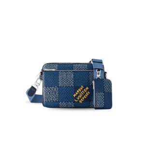 Louis Vuitton Trio Messenger Bag Blue For Men N40694 9.8in/ 25cm