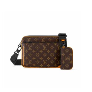 Louis Vuitton Trio Messenger Bag Brown For Men 9.8in/ 25cm M46694
