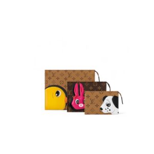 Louis Vuitton Trio Toilet Pouch Brown For Women M11254 9.8in/25cm