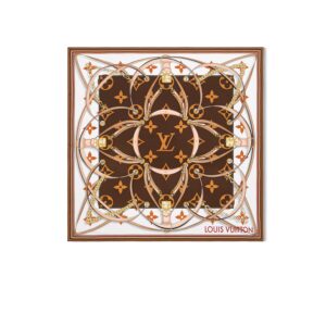Louis Vuitton Ultimate Monogram Square 90 Scarf Brown For Women 35.4in/90cm M77639