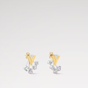 Alternative view of Louis Vuitton V for Vuitton Earrings Golden For Women M02260