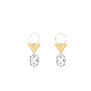Louis Vuitton V for Vuitton Earrings Golden For Women M02261