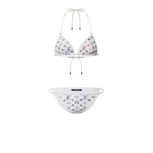 Louis Vuitton Vintage Floral Monogram Bikini White For Women 1AALTX