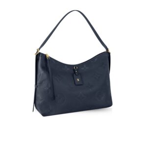 Alternative view of Louis Vuitton CarryAll MM Shoulder Bag 15in/ 39cm Monogram Empreinte Navy Blue Gold Hardware For Women M46669