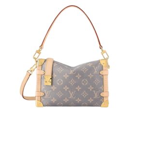 Louis Vuitton Side Trunk MM Shoulder Bag 9.3in/ 23.5cm Trianon Grey Gold Hardware For Women M12428