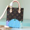 Louis Vuitton LV x YK Petit Sac Plat Tote Bag 5.5in/ 14cm Brown Gold Hardware For Women M82112 - Image 4
