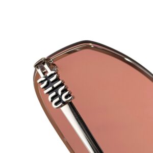 Alternative view of Miu Miu Sporty Logo Shield Sunglasses Pink Lens