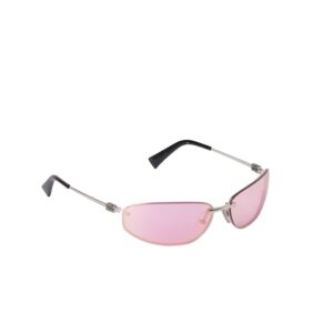 Miu Miu Rimless Aviator Sunglasses Light Pink