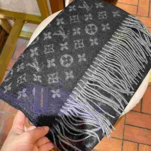 Alternative view of Louis Vuitton Monogram Gradient Scarf Black For Women M71607