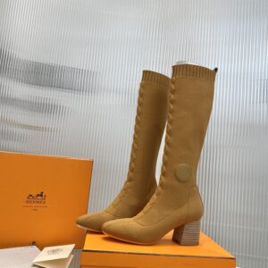 Hermes Fontaine 60 Boots Brown For Women