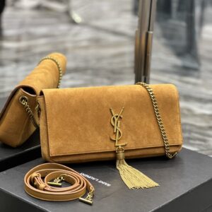 Alternative view of Saint Laurent Kate 99 Chain Bag With Tassel Brown For Women, Women's Bags 10.2in/26cm YSL
