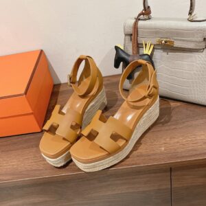 Hermes Doll 40 Espadrilles Brown For Women 1.6in/4cm